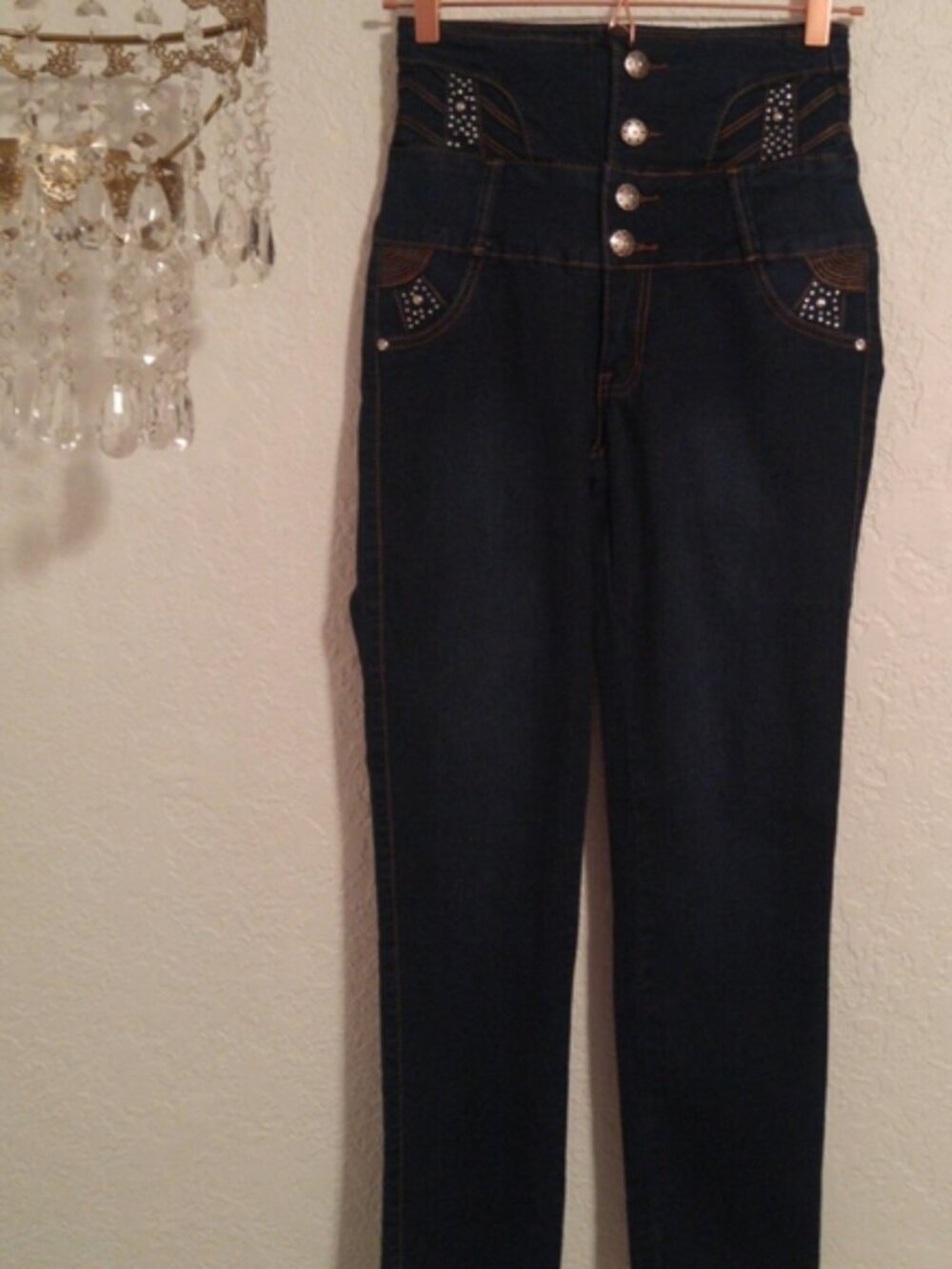 Silver Diva SZ 7 Skinny High Waist Cotton Dark Blue Jean